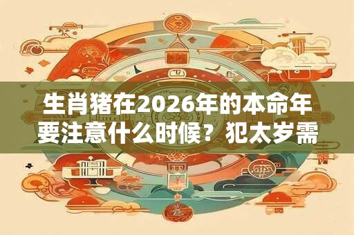 生肖猪在2026年的本命年要注意什么时候？犯太岁需要怎么化解？