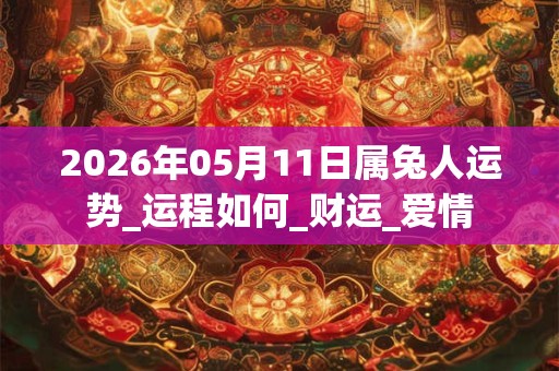 2026年05月11日属兔人运势_运程如何_财运_爱情