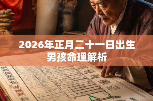 2026年正月二十一日出生男孩命理解析