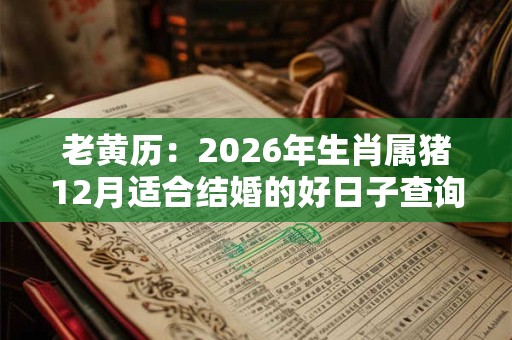 老黄历：2026年生肖属猪12月适合结婚的好日子查询