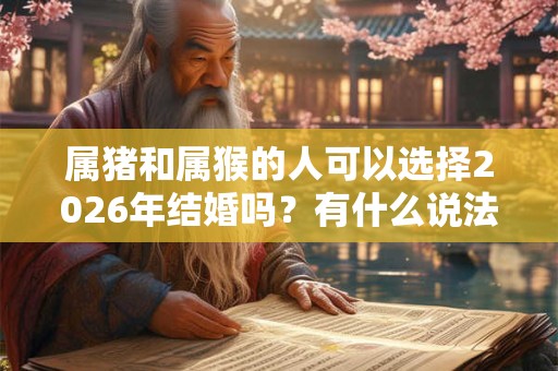 属猪和属猴的人可以选择2026年结婚吗？有什么说法？