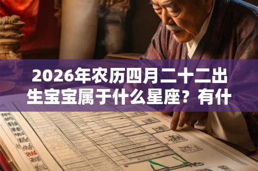 2026年农历四月二十二出生宝宝属于什么星座？有什么性格特点？