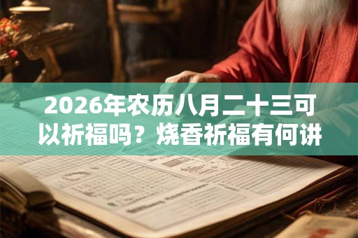 2026年农历八月二十三可以祈福吗？烧香祈福有何讲究？