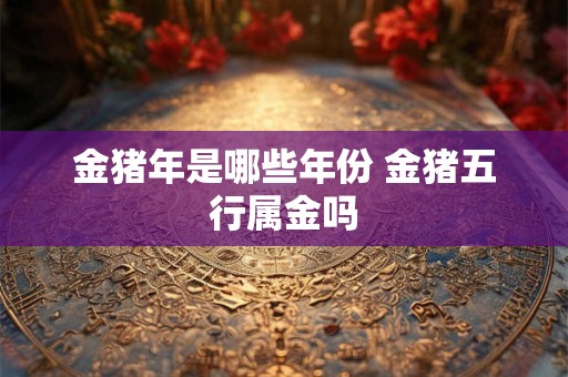 金猪年是哪些年份 金猪五行属金吗
