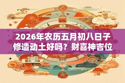 2026年农历五月初八日子修造动土好吗？财喜神吉位在哪？
