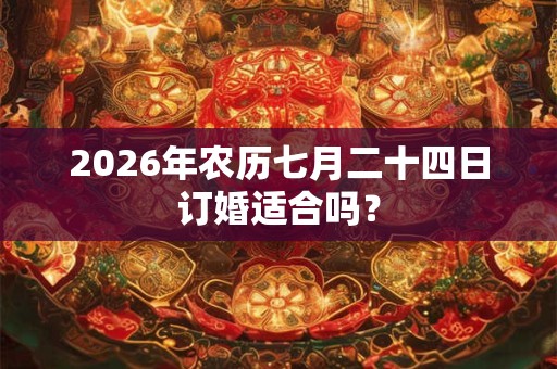 2026年农历七月二十四日订婚适合吗？