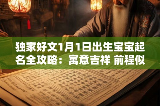 独家好文1月1日出生宝宝起名全攻略：寓意吉祥 前程似锦！