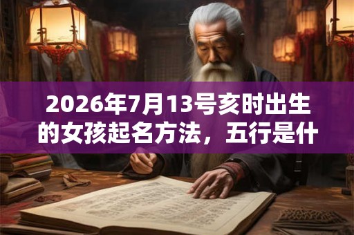 2026年7月13号亥时出生的女孩起名方法，五行是什么？