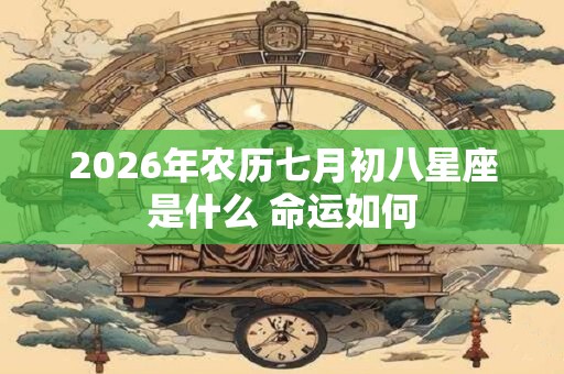 2026年农历七月初八星座是什么 命运如何