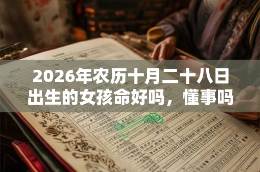 2026年农历十月二十八日出生的女孩命好吗，懂事吗？