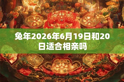 兔年2026年6月19日和20日适合相亲吗