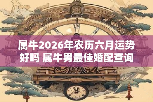 属牛2026年农历六月运势好吗 属牛男最佳婚配查询
