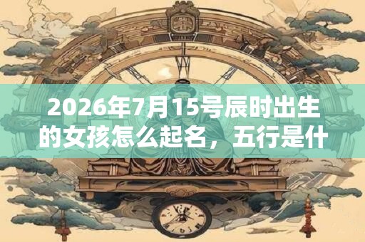 2026年7月15号辰时出生的女孩怎么起名，五行是什么？