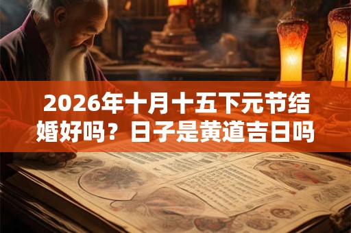 2026年十月十五下元节结婚好吗？日子是黄道吉日吗？