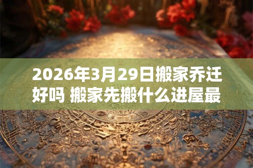 2026年3月29日搬家乔迁好吗 搬家先搬什么进屋最好