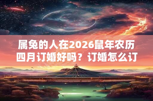 属兔的人在2026鼠年农历四月订婚好吗？订婚怎么订？