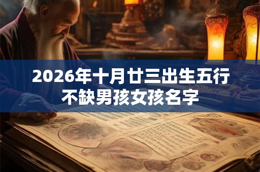 2026年十月廿三出生五行不缺男孩女孩名字