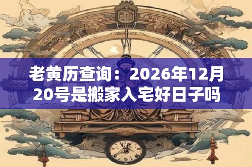 老黄历查询：2026年12月20号是搬家入宅好日子吗
