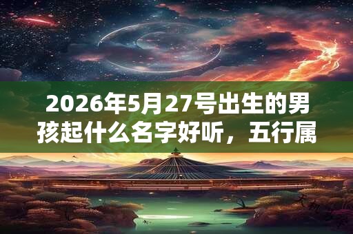 2026年5月27号出生的男孩起什么名字好听，五行属什么