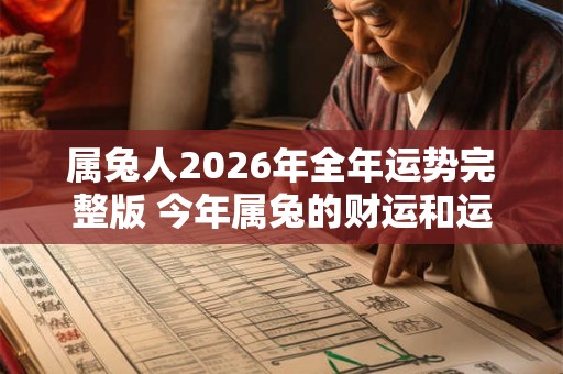 属兔人2026年全年运势完整版 今年属兔的财运和运气如何2026