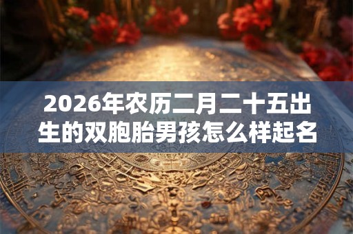 2026年农历二月二十五出生的双胞胎男孩怎么样起名字，五行属什么
