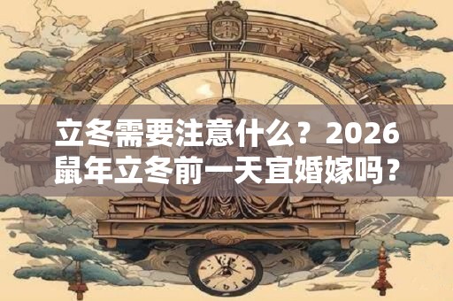 立冬需要注意什么？2026鼠年立冬前一天宜婚嫁吗？