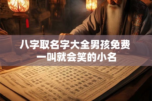 八字取名字大全男孩免费 一叫就会笑的小名