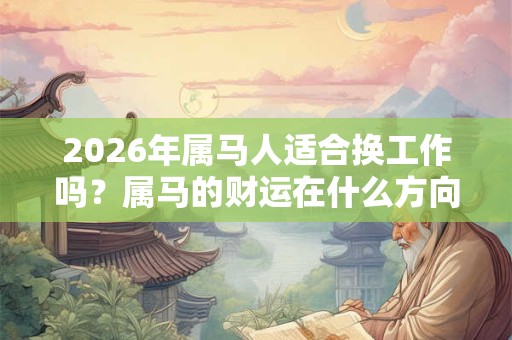 2026年属马人适合换工作吗？属马的财运在什么方向？