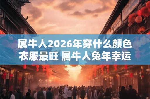 属牛人2026年穿什么颜色衣服最旺 属牛人兔年幸运色是什么