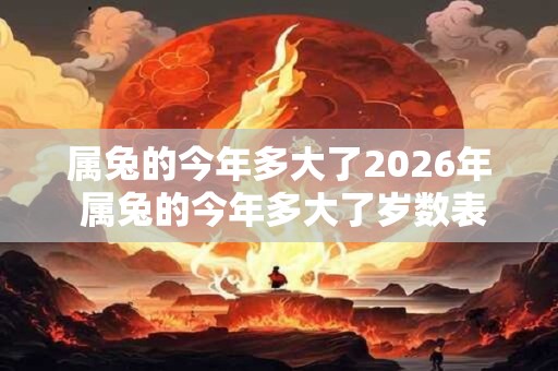 属兔的今年多大了2026年 属兔的今年多大了岁数表