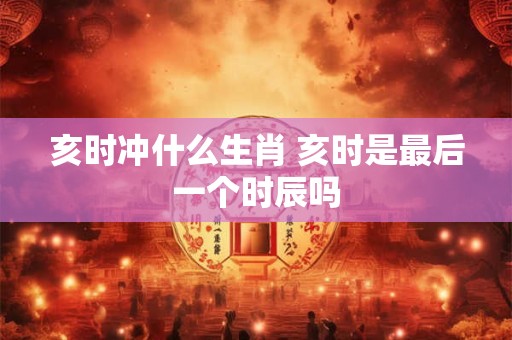 亥时冲什么生肖 亥时是最后一个时辰吗