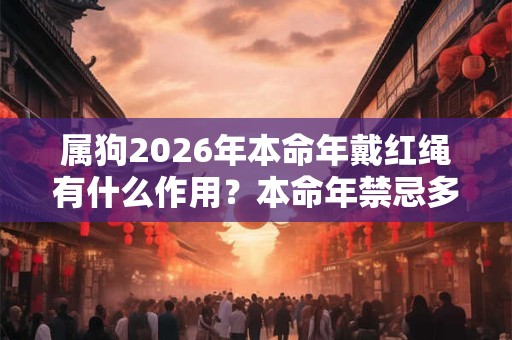 属狗2026年本命年戴红绳有什么作用？本命年禁忌多吗？