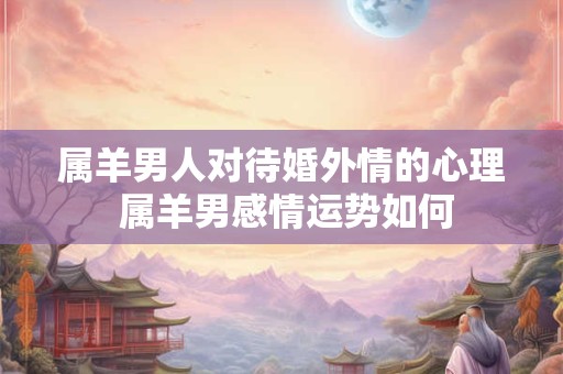 属羊男人对待婚外情的心理 属羊男感情运势如何