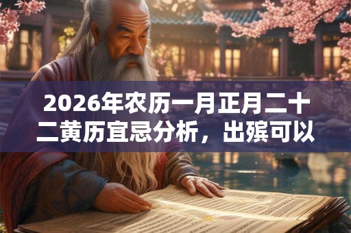 2026年农历一月正月二十二黄历宜忌分析，出殡可以吗？