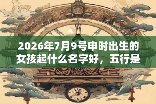 2026年7月9号申时出生的女孩起什么名字好，五行是什么？