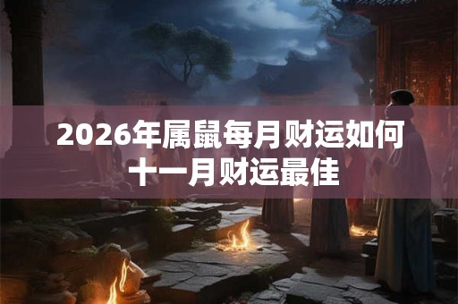 2026年属鼠每月财运如何 十一月财运最佳