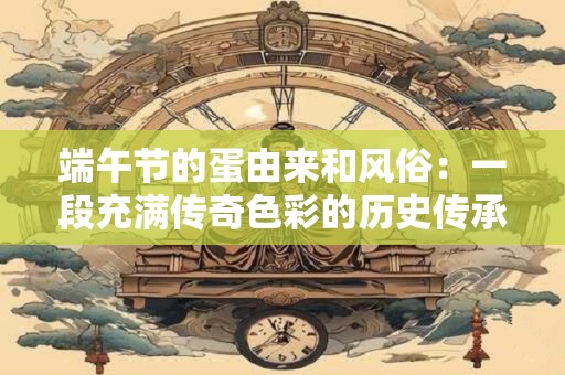 端午节的蛋由来和风俗：一段充满传奇色彩的历史传承