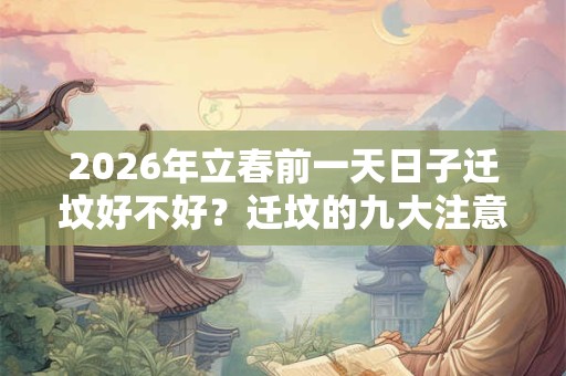 2026年立春前一天日子迁坟好不好？迁坟的九大注意事项？