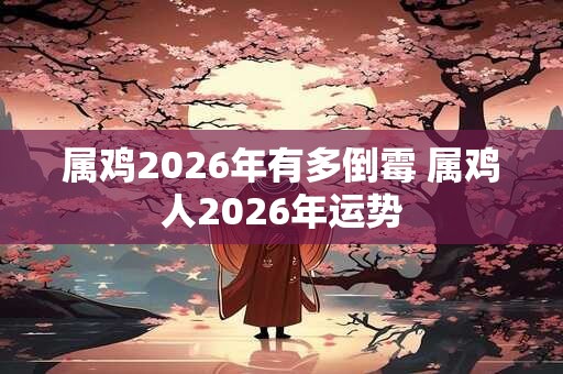 属鸡2026年有多倒霉 属鸡人2026年运势