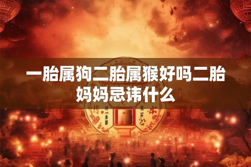 一胎属狗二胎属猴好吗二胎妈妈忌讳什么