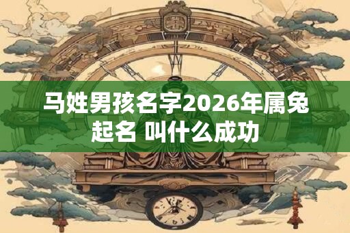 马姓男孩名字2026年属兔起名 叫什么成功