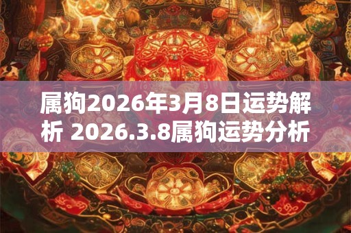 属狗2026年3月8日运势解析 2026.3.8属狗运势分析