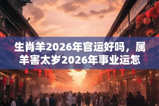 生肖羊2026年官运好吗，属羊害太岁2026年事业运怎么样？