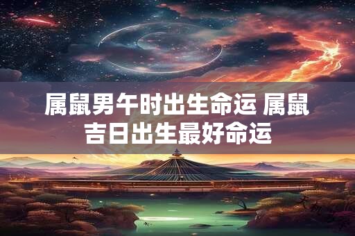 属鼠男午时出生命运 属鼠吉日出生最好命运