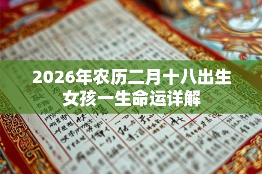 2026年农历二月十八出生女孩一生命运详解