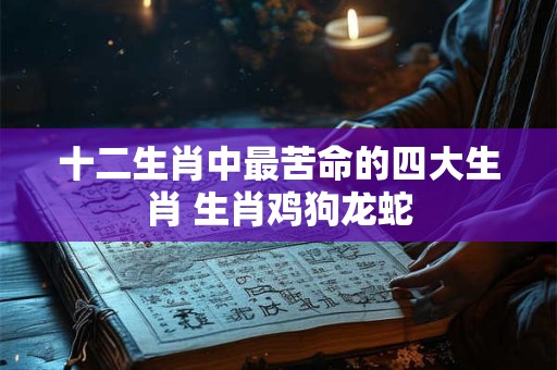 十二生肖中最苦命的四大生肖 生肖鸡狗龙蛇