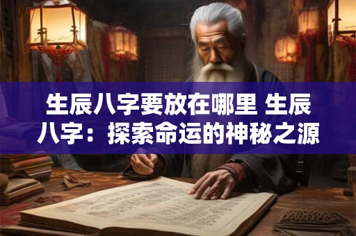 生辰八字要放在哪里 生辰八字：探索命运的神秘之源
