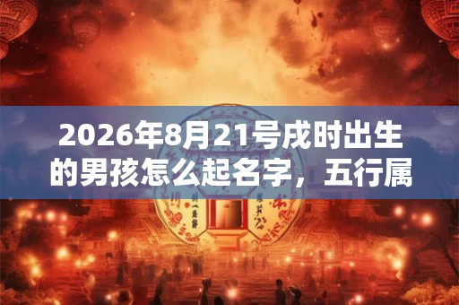 2026年8月21号戌时出生的男孩怎么起名字，五行属什么