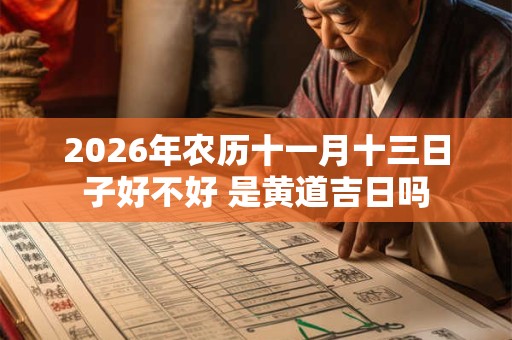 2026年农历十一月十三日子好不好 是黄道吉日吗