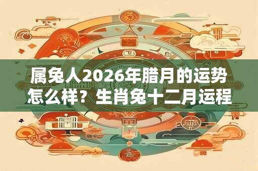 属兔人2026年腊月的运势怎么样？生肖兔十二月运程分析